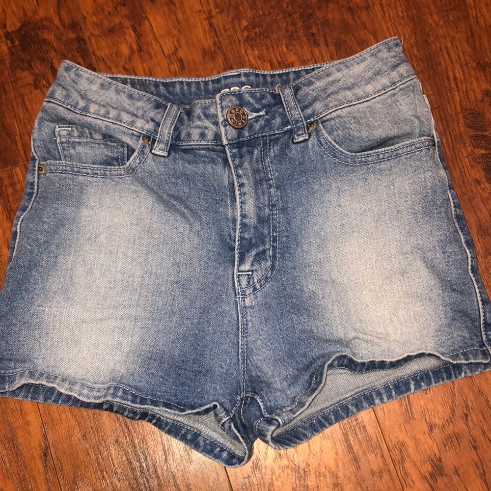 Blue high rise (ERIN) jean shorts